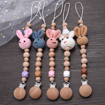 Baby Beech Handmade Teether Pacifier Chain Cartoon Rabbit Wo