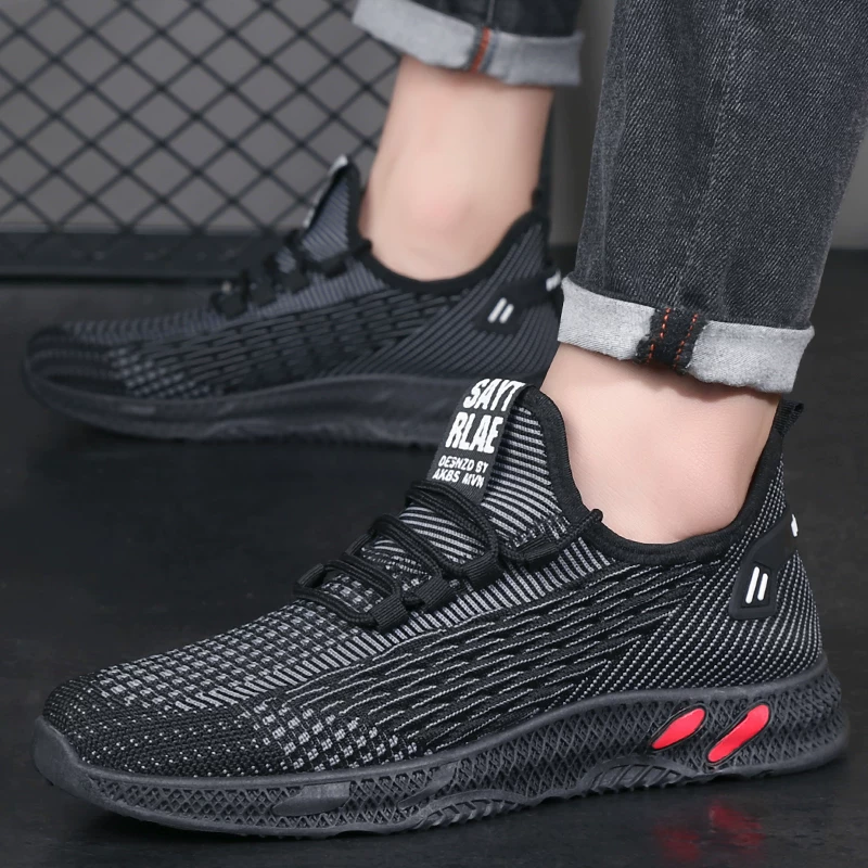 Старые пекинские cloth shoes мужские нескользящие дышащие сетчатые обувь на плоской подошве легкая повседневная обувь мужской хлопчатобумажной ткани обувь для всех сезонов
