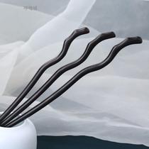 Extra long long hairpin antique style black sandalwood hairpin long wooden hairpin extra long sandalwood hairpin simple modern cheongsam hairpin