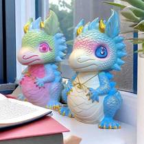 2024 Year of the Dragon New Handmade DIY Gypsum Doll Colored White Embryonic Piggy Bank Kindergarten Children’s Gift Toy