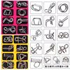 Nine-Link Puzzle Unlocking Rings, Educational Toys for Children and Primary School Students, Luban Lock, Kongming Lock, Complete Set of 24 Pieces