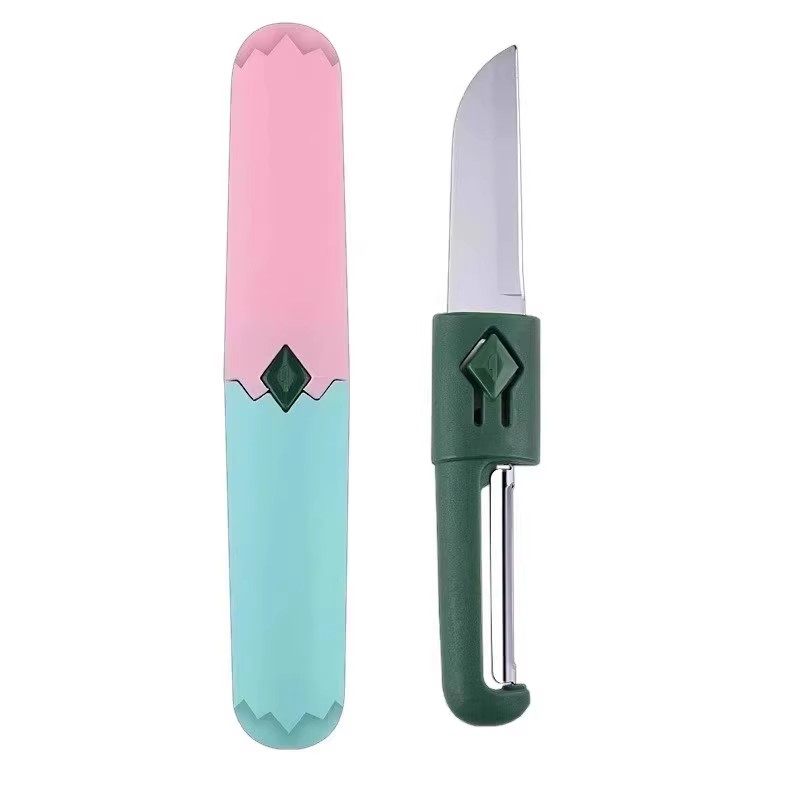 Fruit Knife for Dormitory Use, Student Peeler, Home-Use Portable Multifunctional 2-in-1 Apple Peeler Tool