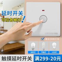 触摸开关延时家用智能感应式暗装开关面板延迟开关楼道节能LED灯