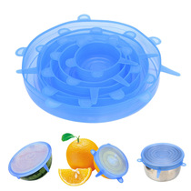 6PCS Silicone Fresh-keeping ver Reusable Sretch Canning Lids