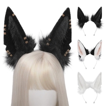 Women Animal Wolf Ears Headdress Plush Hairband Furry Lolita