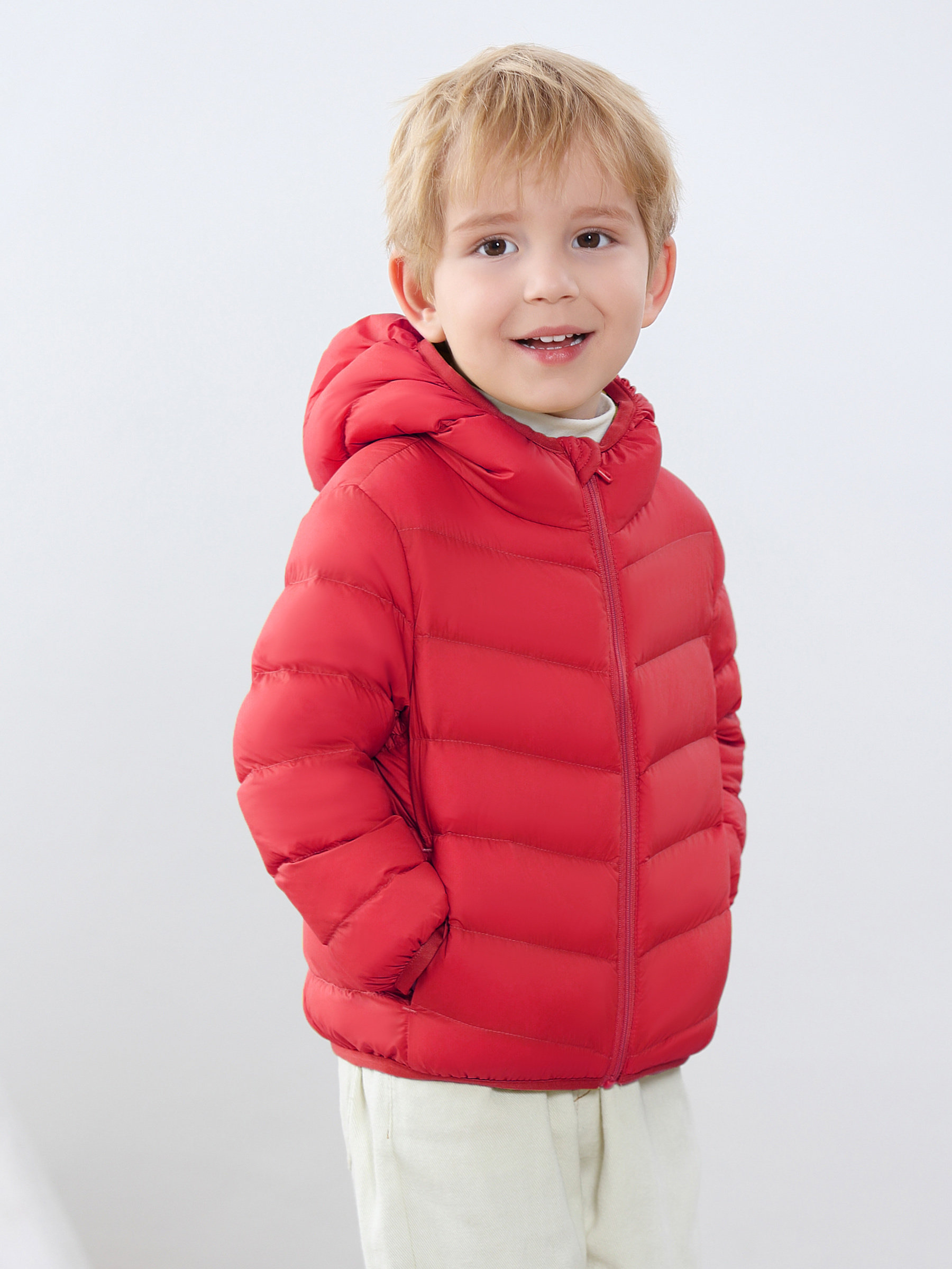 Ducky Children's down Jacket, Hooded, Short, Lightweight Coat for Boys and Girls, Small and Medium-Sized Children's Clothing, Yaya Inner Lining 90% Duck down