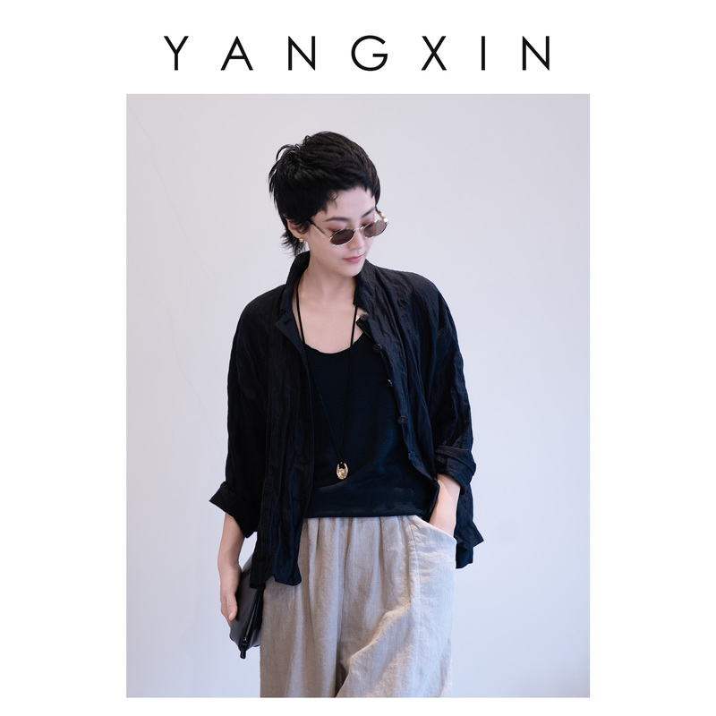 [Yinless Yang Xin] “Muxiang Ancient Rhythm” Chinoiserie Small Stand Collar Loose Elegant Short Jacket 25Ss03066