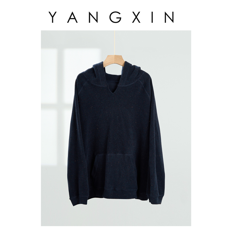 Ageless [Star Ash] Original Design Cotton Wool Mugwort Lazy Style Loose Hooded Sweatshirt Ss07043