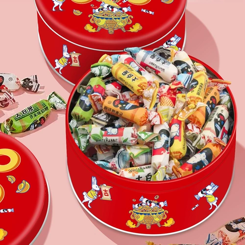 Рождество с ограниченной конфеты Big White Rabbit Toffee смешанный аромат подарочная коробка 500 г ритуал сахар Годовой подарок доставки товаров подарок
