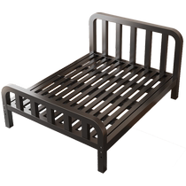 铁艺床不锈钢床架现代简约家用卧室双人1.8m铁架床出租房单人铁床