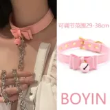 Розовый колокольчик с бантиком, ожерелье, чокер, цепочка, ремень для взрослых, 2023
