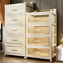 Japan exempt from installation of containing cabinet drawer-type multilayer shelve with ground zero-food finishing cabinet for home living room lockers