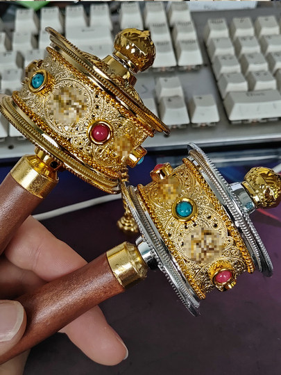 Tibetan Prayer Wheel, Tibetan-Style Prayer Wheel, Tibetan Scripture Hand-Held Prayer Wheel, Tibetan Souvenir Prayer Wheel
