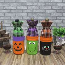 Halloween decorations wine bottle set witch pumpkin black ca
