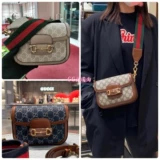 Gucci/Gucci Horsebit 1955 мини -сумочка красная кость