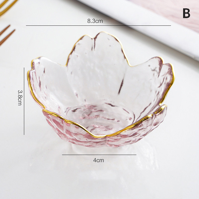 Европейская столовая вилка small glass dish nordic style gold inlay glass sauce bowl mi