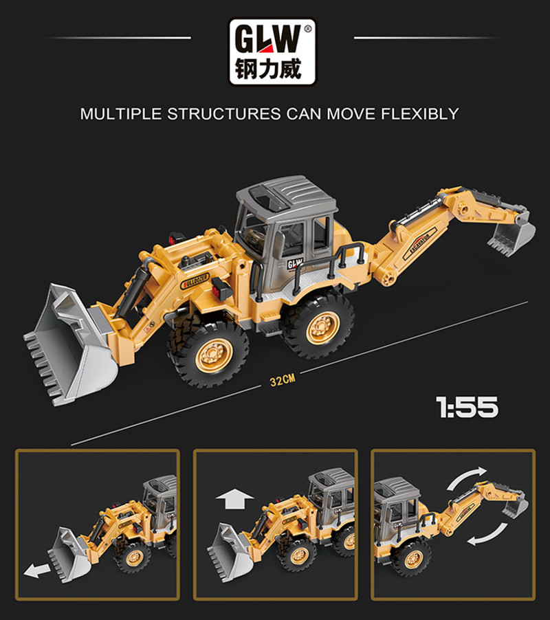 Игрушка toys for boys alloy tractor kids excavator bulldozer miniatu 400