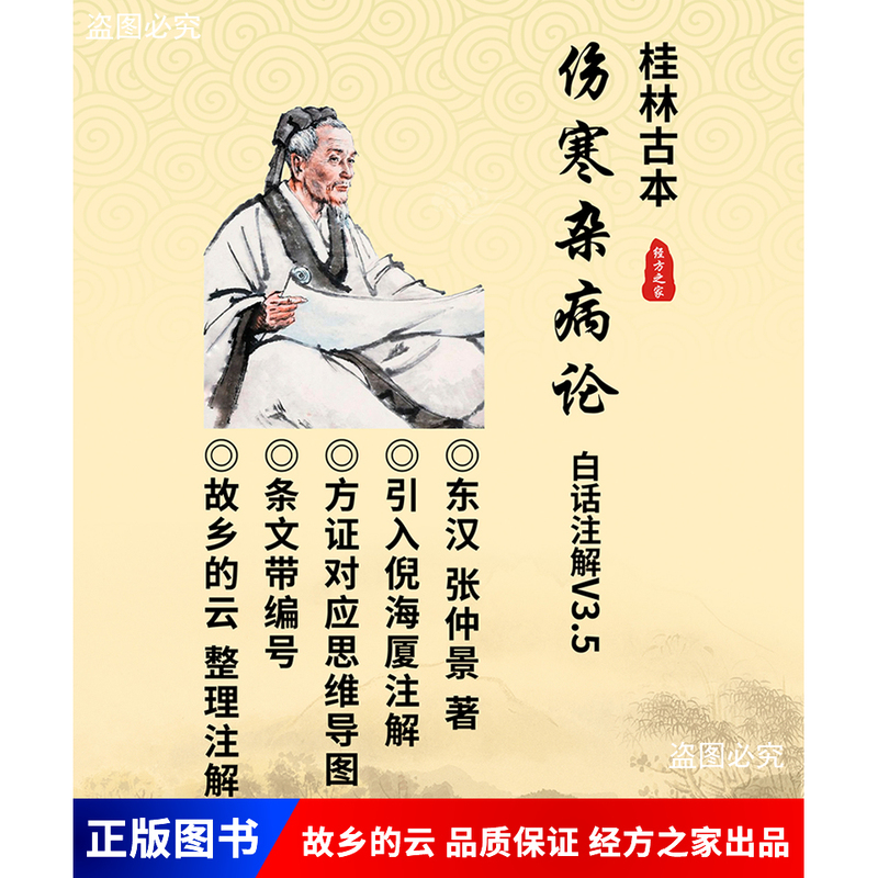 Authentic Jingfang House Guilin Ancient Edition of the Compendium of Materia Medica on Fevers and Miscellaneous Diseases with Simplified Chinese Annotations 3.5 Clouds of My Hometown Original Mind Map with Numbered Sections