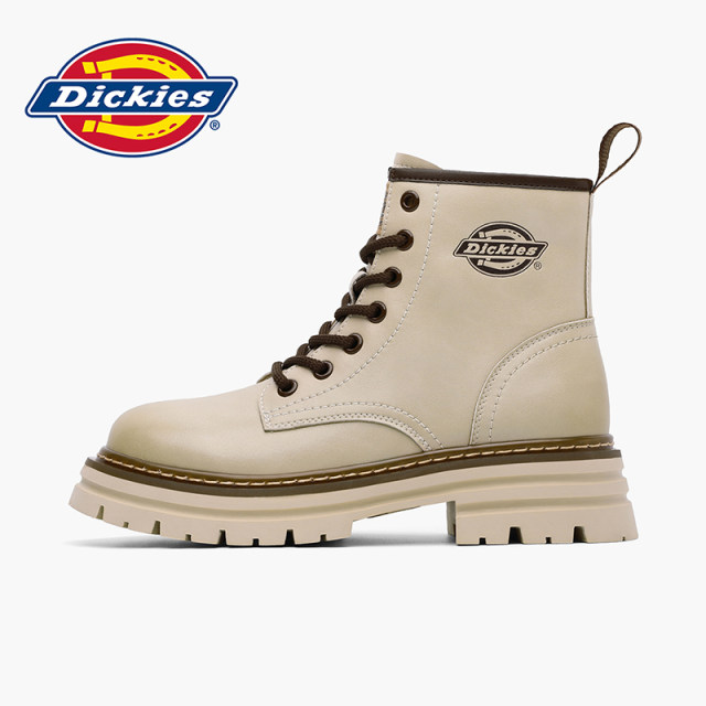 Dickies boots ຂອງແມ່ຍິງໃນພາກຮຽນ spring ແລະດູໃບໄມ້ລົ່ນ Martin ເກີບ sole ຫນາເພື່ອເພີ່ມຄວາມສູງແລະ slimming ແບບມີກິ່ນຫອມຂະຫນາດນ້ອຍ ເກີບສັ້ນ ເກີບກາງແຈ້ງ ເກີບບາດເຈັບແລະສໍາລັບແມ່ຍິງ