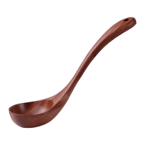 Ebony wooden spoon household large soup and porridge wooden spoon long handle 2912 Japanese soup wooden large spoon
