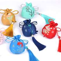 Embroidered neck hanging sachet empty bag purse pendant car