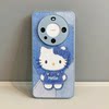 Metal Leather Denim Kt Phone Case Suitable for Apple 17 Pro Max, Huawei Mate 60, Creative Pura 70, Cute Oppo Reno 14, Cartoon Vivo S30/X200, Full Coverage Honor 400 for Women