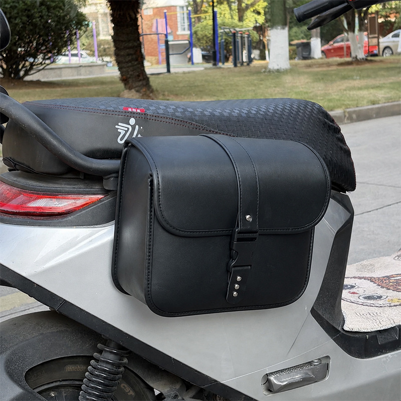 Universal Electric Vehicle Side Bag, Scooter Retro Saddle Tool Bag, Side Pouch, Waterproof Leather Luggage Universal Electric Vehicle Side Bag, Scooter Retro Saddle Tool Bag, Side Pouch, Waterproof Leather Luggage