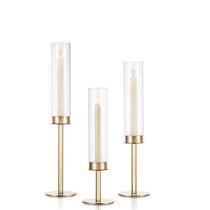 Preferred iron electroplated gold three-piece set home candlestick wedding table birthday party decoration