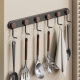 Punchless hook sticky hook kitchen bathroom traceless hook iron single-row wall coat hook sorting storage rack
