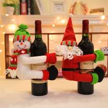 Christmas home decorations Santa Claus snowman wine bottle s