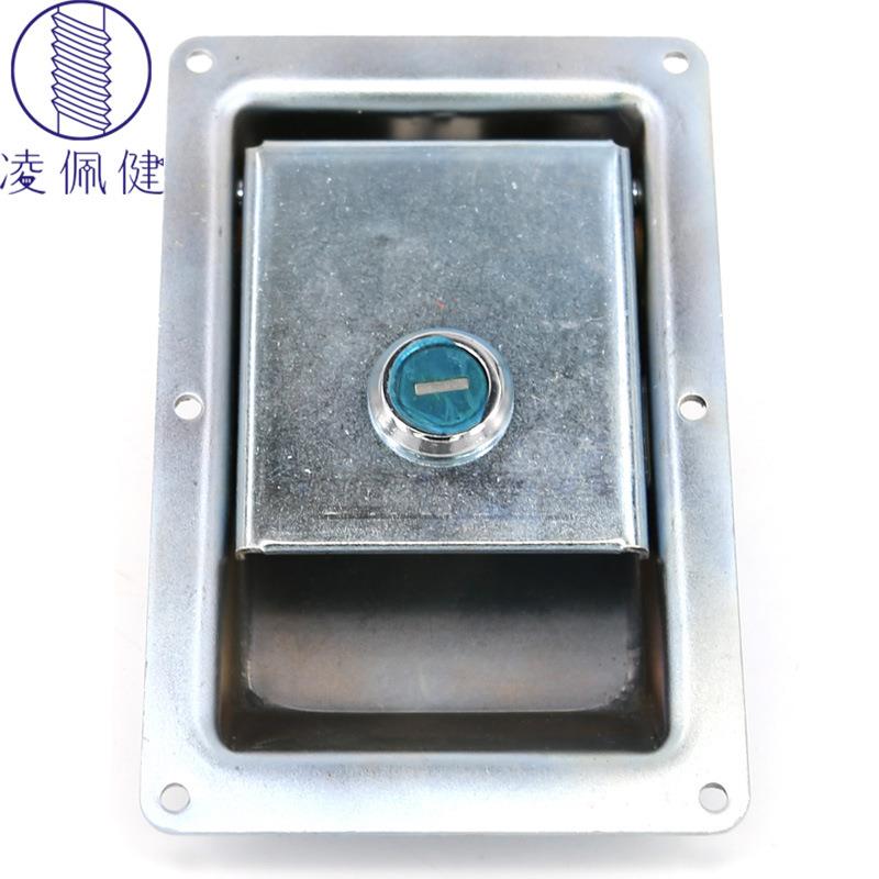 Direct sales flat handle lock iron road roller engineering vehicle cabinet lock chassis cabinet door lock