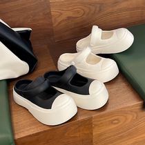 Youpus popular sandals and slippers summer Mary Jane womens shoes fashionable retro big-toe thick-soled clogs internet celebrity sandals