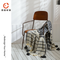 Happy-Guinée Blanket Blanket Spring Bureau dautomne Full Cotton Folk Air Conditioning Single Ins Light Extravagant Fashion Warm Plaid