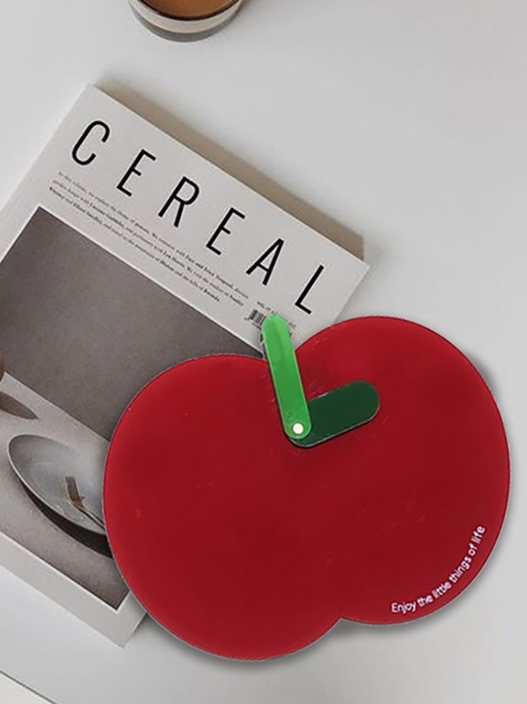 Apple Wall Clock, Cute and Trendy, Home Design, New Modern Decorative Clock, Silent Sweep Second Clock for Children's Room