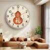 Chinese-Style Gourd-Shaped Wall Clock for Living Room, New Chinese-Style Clock, Silent Sweep-Second Quartz Clock, No-Drill Wall Clock