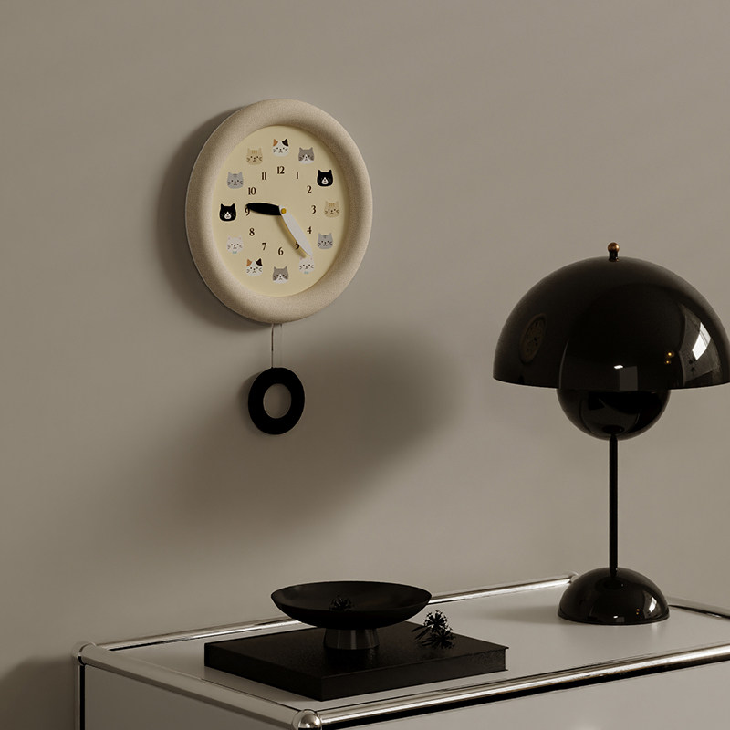 Nordic Style Simple and Elegant Room Living Room Home Wall Clock High-End Design Bedroom Ultra-Quiet