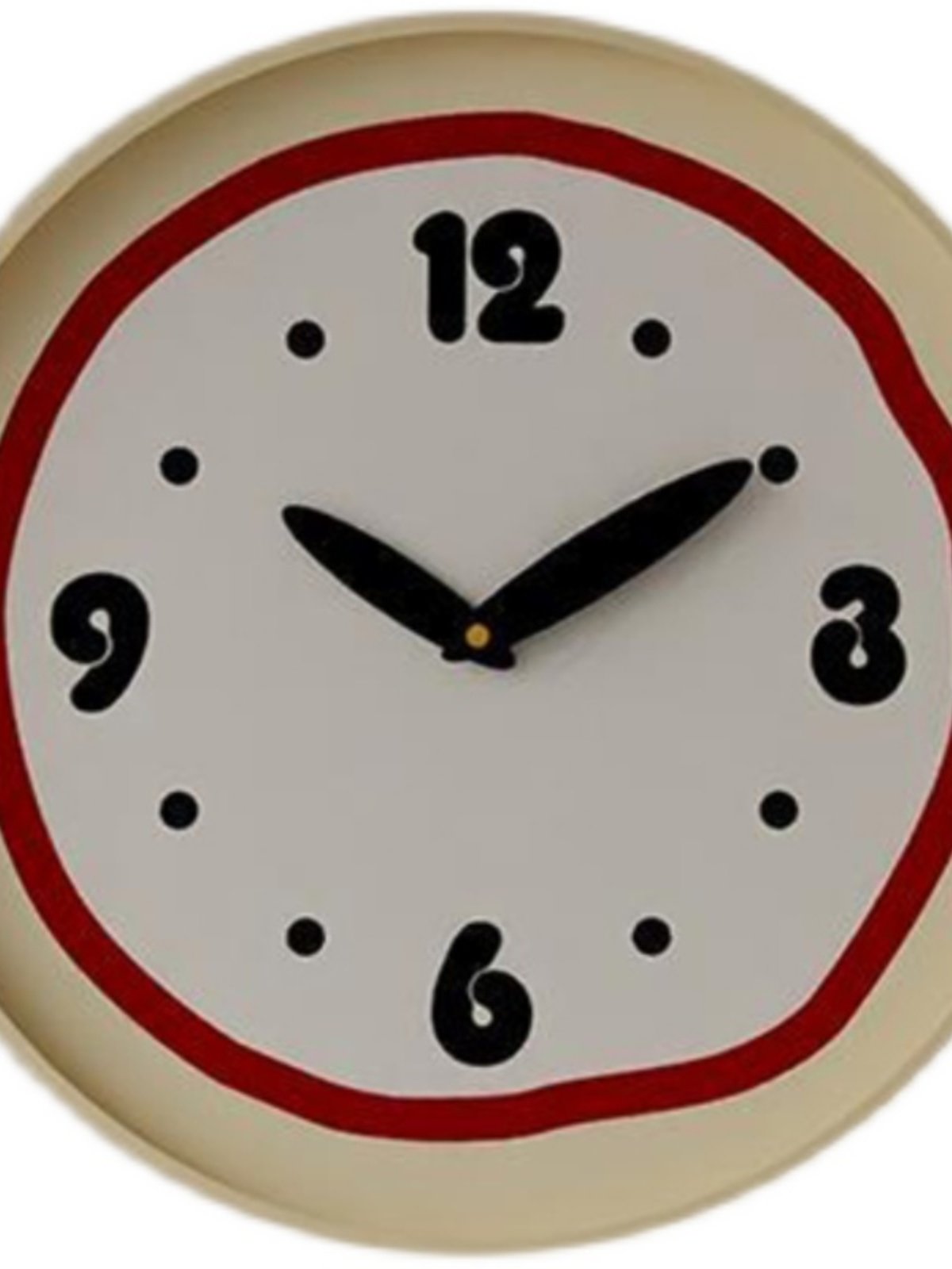 Cream Style ins Wall Clock, Minimalist Butter Yellow, Cute Nordic Silent Fashion, Simple and Unique Color-Blocking Home Clock