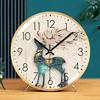 Table Clock for Home Living Room, Stylish Clock, Desktop Ornament, European Style Silent Desktop Clock, Simple Quartz Table Clock, Home Decoration