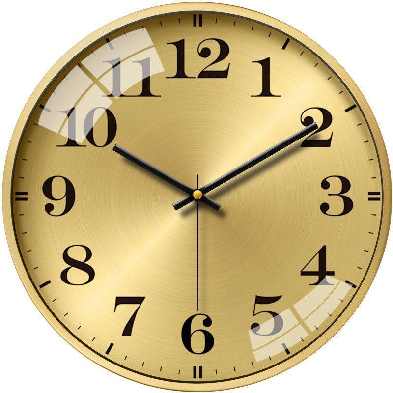 New Hotel Lobby Front Desk Golden Wall Clock World Landmark Time Hall Living Room Clock Quartz Clock