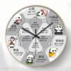 Panda Health Clock Body Meridian Health Clock Cartoon Creative Wall Clock Bedroom Living Room Clock Wall Hanging