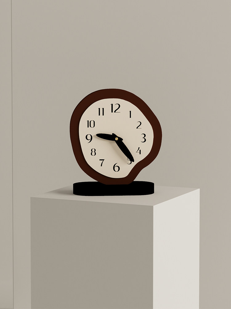 Living Room Table Clock, Creative and Simple, Trendy Desktop Clock, High-Value Art, Bedroom Silent Bedside Clock