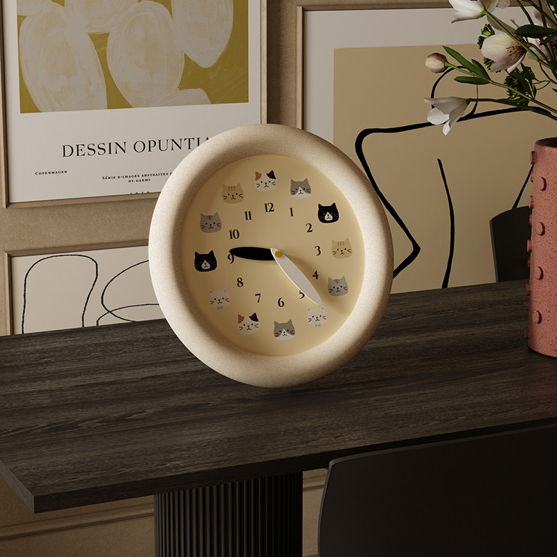 Nordic Style Simple and Elegant Room Living Room Home Wall Clock High-End Design Bedroom Ultra-Quiet