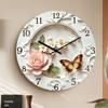 French-Style Butterfly High-Value Nordic Clock Art Painting Silent Bedroom Living Room Creative Home Wall Quartz Clock