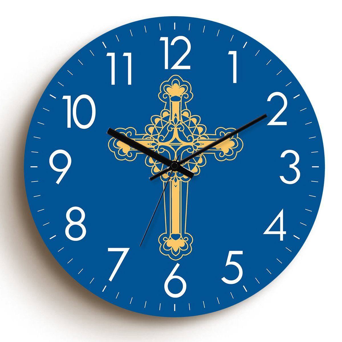 Creative Cross Living Room Wall Clock Bedroom Wall Hanging Silent Clock Simple Living Room Bedroom Silent Watch