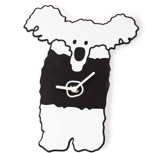 Korean Romane Cute Cartoon Indoor Decorative Wall Clock Black and White Simple Design for Children's Room Bedroom Silent Clock
