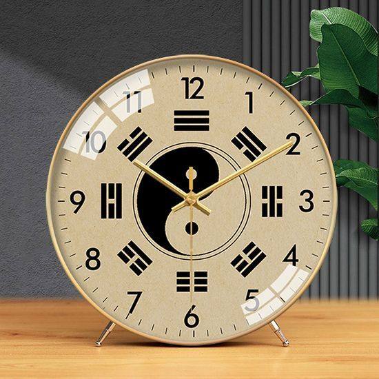 Bagua Clock, Tai Chi Clock, Compass, Creative New Chinese Style Retro Clock, Decorative Silent Clock
