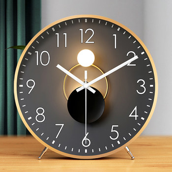 Automatic Time-Setting Desk Clock for Home Use, Stylish Modern Light Luxury Minimalist Clock, High-End Tabletop Clock