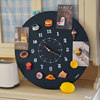 Retro Blackboard Wall Clock Magnet Pastoral DIY Magnetic Wall Hanging High-End Art Clock Living Room Home Decoration Clock