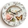 French-Style Butterfly High-Value Nordic Clock Art Painting Silent Bedroom Living Room Creative Home Wall Quartz Clock
