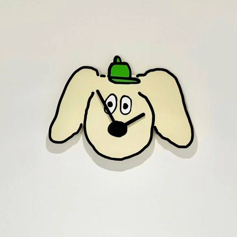 Korean Romane Creative Cute Clock for Living Room and Bedroom, Household Cartoon Anime Silent Wall Clock